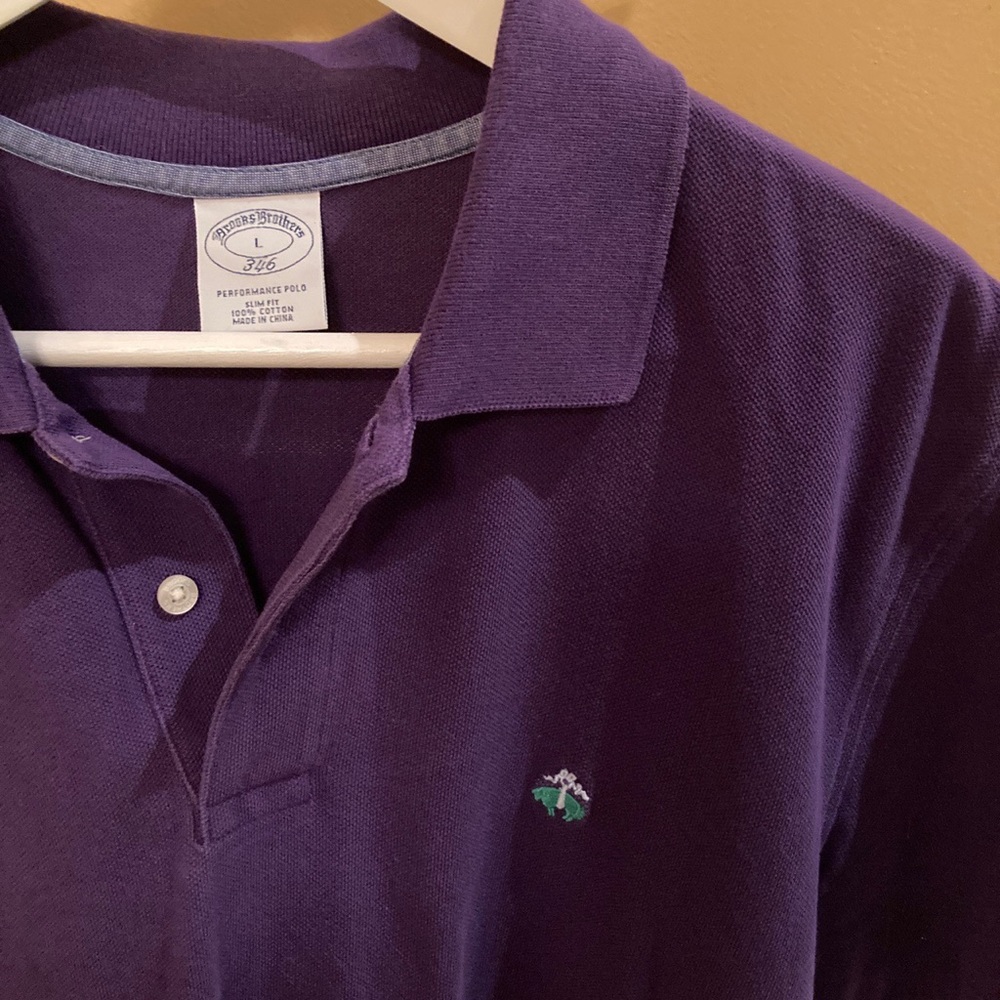 Purple brooks brothers polo